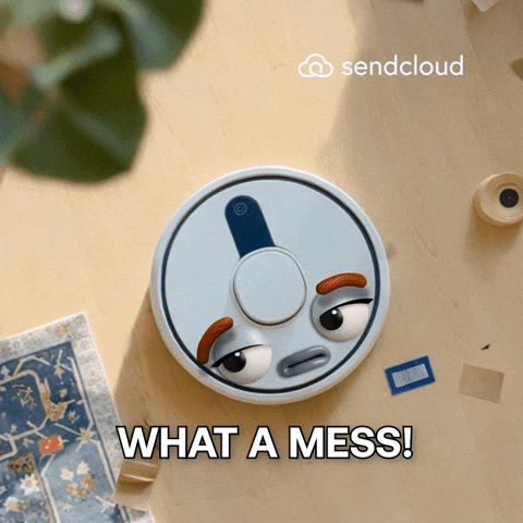 What A Mess GIF by Sendcloud