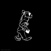 deerwhalemedia animation bunny valentinesday handdrawn GIF