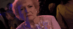 glaring betty white GIF