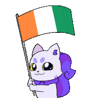 Flag Ireland Sticker by Lucky Kat Studios