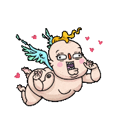 RoosterPOP love heart baby amor Sticker