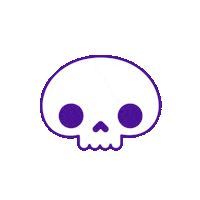 Skull Spinning Sticker by 100% Soft