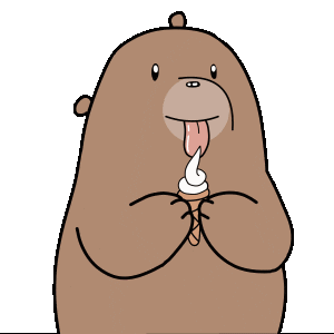 billthebear yummy bear ice cream dessert Sticker