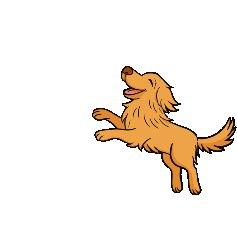 Golden Retriever Happy Dog Sticker