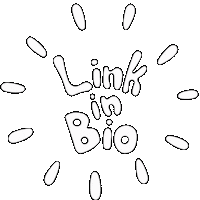 Amor_Design black and white link bio link in bio Sticker