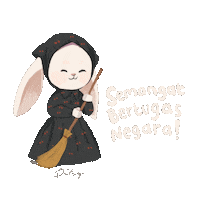 Bunny Sticker by Ditsy Creative