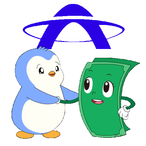 Penguin Invest Sticker by Pudgy Penguins