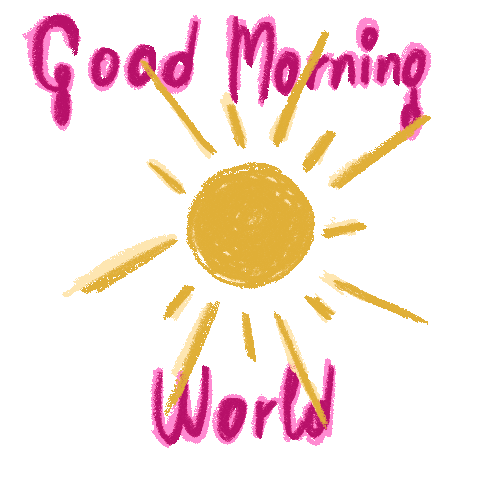 Goodmorningworld Hello Sticker