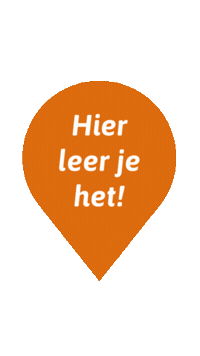 Hier Leer Je Het Sticker by AeresMBO