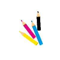 Escuela_CMYK ilustracion cmyk lapiz escuela cmyk Sticker