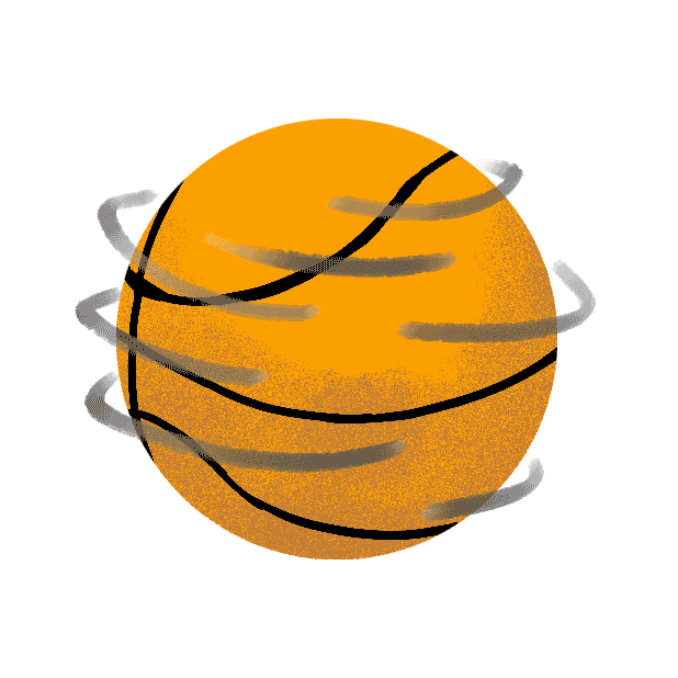 basketball spinning STICKER by North Coast Authentic