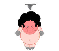 angry pig Sticker