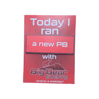 bigbearevents pb personal best big bear events today i ran Sticker