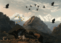 Fly Away Migrating Birds GIF by GIF IT UP