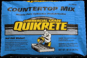 QUIKRETEConcrete just add water blue bag quikrete quickrete GIF