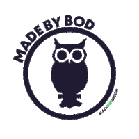Black_Owl_Design owl designer colourful bod Sticker