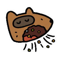 Hungry Tanuki Sticker by Debbie Fong
