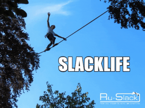 RuSlack giphygifmaker balance performer slackline GIF