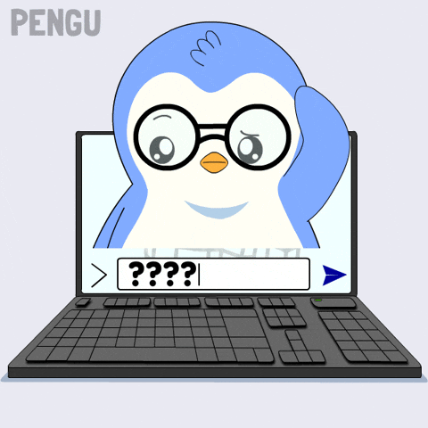 Confused Question Mark GIF by Pudgy Penguins