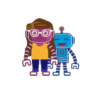 Morning Robot Sticker by Robô Ciência