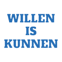 Willen Is Kunnen Sticker by DOJO HUIGENBOS