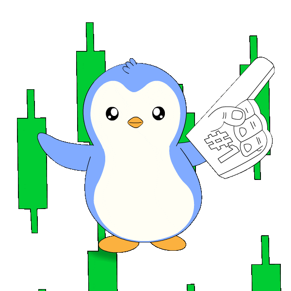 To The Moon Crypto Sticker by Pudgy Penguins