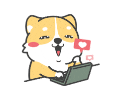 Shiba Inu Love Sticker