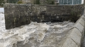River Rages Amid Storm Christoph Flooding in Derbyshire