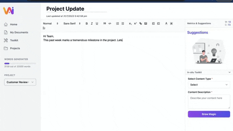 WriteeGiphy giphyupload ai assistant writee ai writing assistant GIF