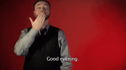 sign language good evening GIF by Sign with Robert