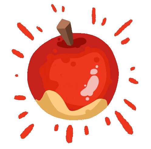 Apple Crossing Sticker by Audrey M. A. Delay