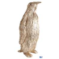 pier1 christmas penguin gold decor Sticker