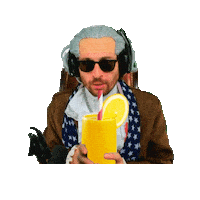 Orange Juice Drinking Sticker