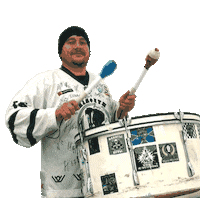 Drummer Drum Sticker by Hockey club UGRA
