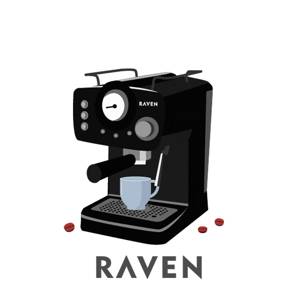 eurocompl giphyupload coffee latte raven Sticker