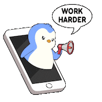 Keep Going Do It Sticker by Pudgy Penguins