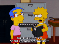 lisa simpson book GIF