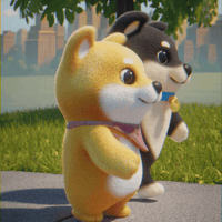 thedogefrens walking friendship doge relatable GIF