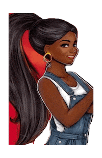 Long Hair Love Sticker by Sweet Charee Gallery