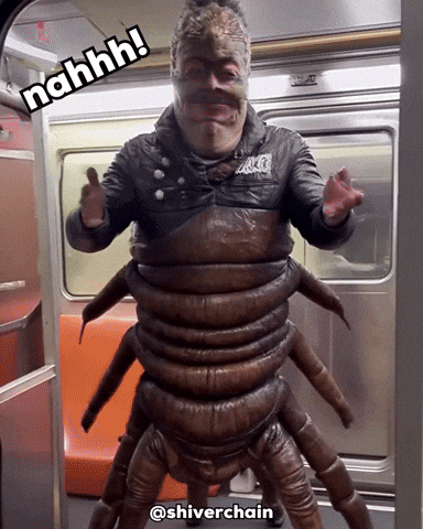 shiverchain no weird nope monster GIF