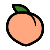 Fruit Peach Sticker by The Jam Company