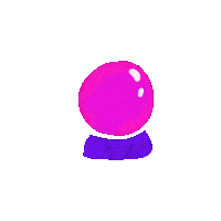 Crystal Ball Pink Sticker