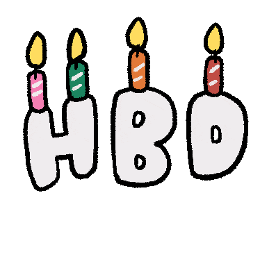 Happy Birthday Cake Sticker