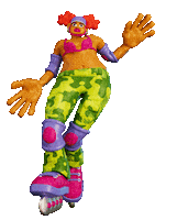 Rollerblading On My Way Sticker by christa j