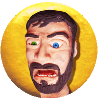 scared animation Sticker by Trent Shy Claymations