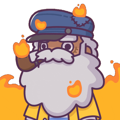 Stressed On Fire Sticker by Castaways