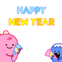 New Year Bonne Annee Sticker by DINOSALLY