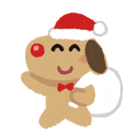 Santa Claus Dog Sticker