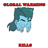 Climate Change Falling Sticker