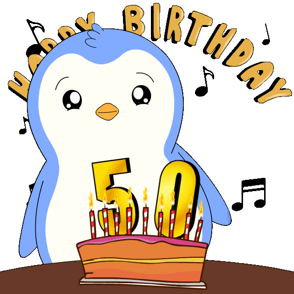 Happy Birthday Party Sticker by Pudgy Penguins